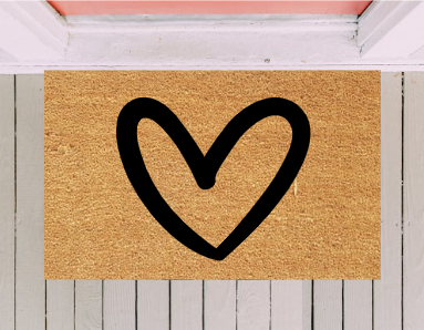 Hollow Heart Doormat