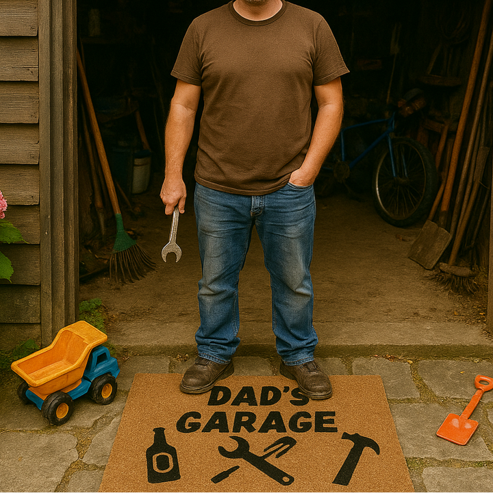 Dads Garage Customisable Doormat