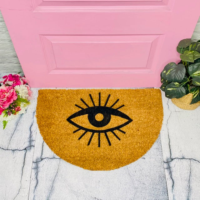Evil Eye Doormat, Hand crafted with love in Perth. Free Aussie Shipping