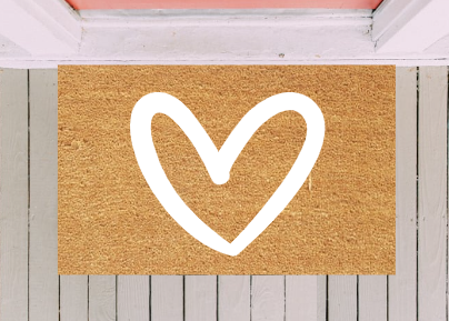 Hollow Heart Doormat