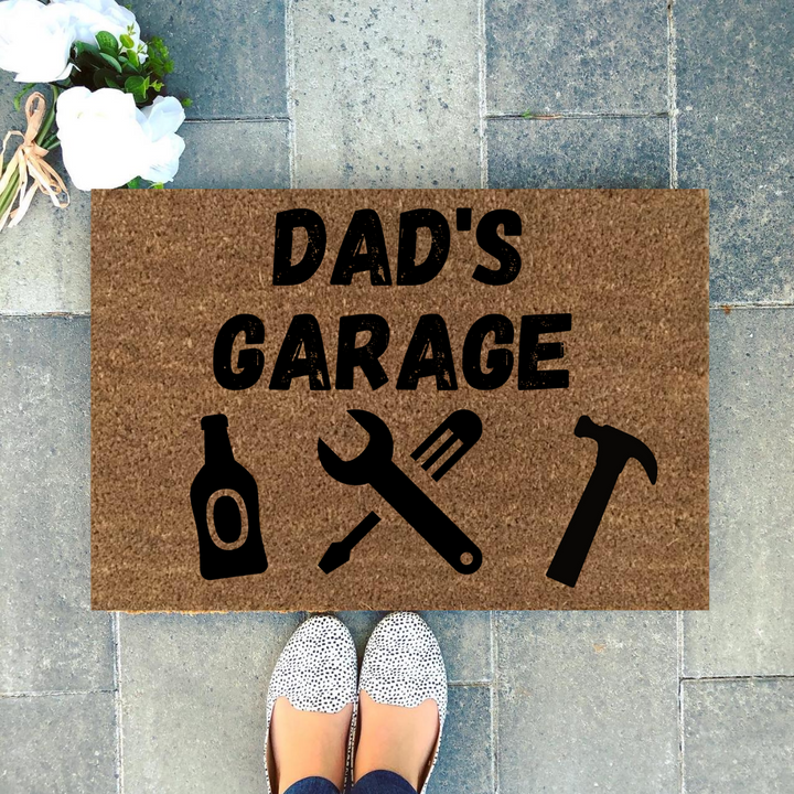 Dads Garage Customisable Doormat