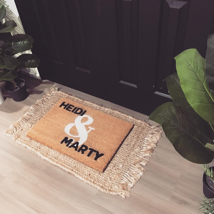 You & Me Custom Doormat | Monogram Couple Coir Mat