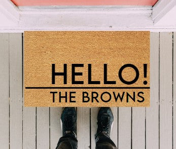 Greeting X Custom Text Doormat