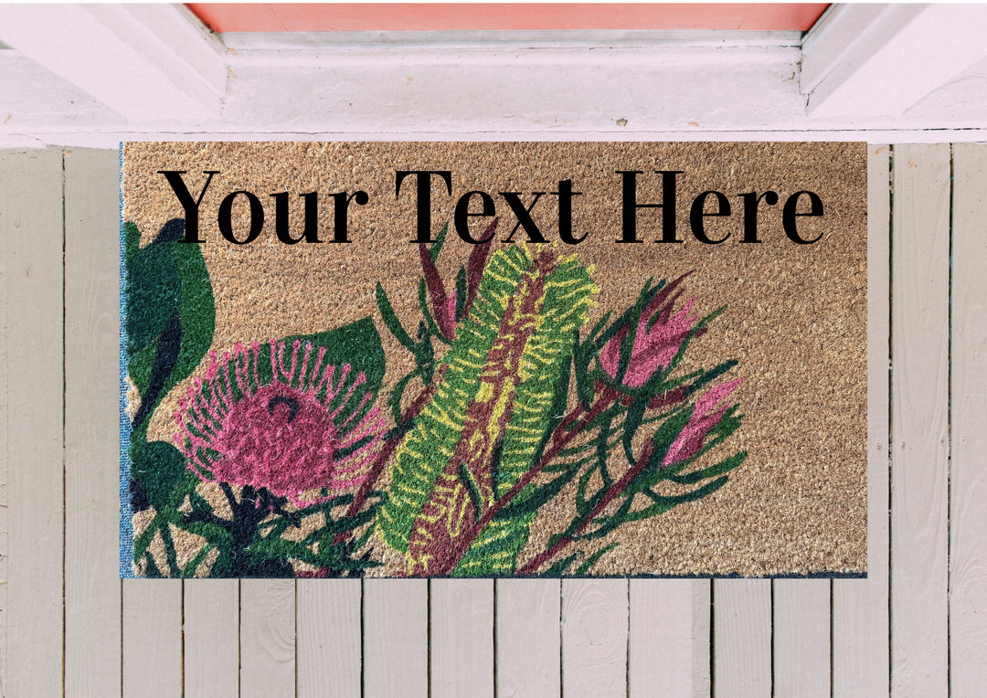 Australian Native Floral Doormat - Bush Flowers