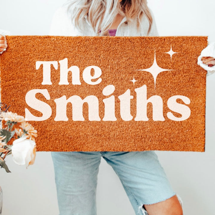 The Icon | White - Custom Text Doormat