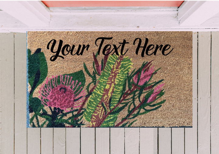 Australian Native Floral Doormat - Bush Flowers