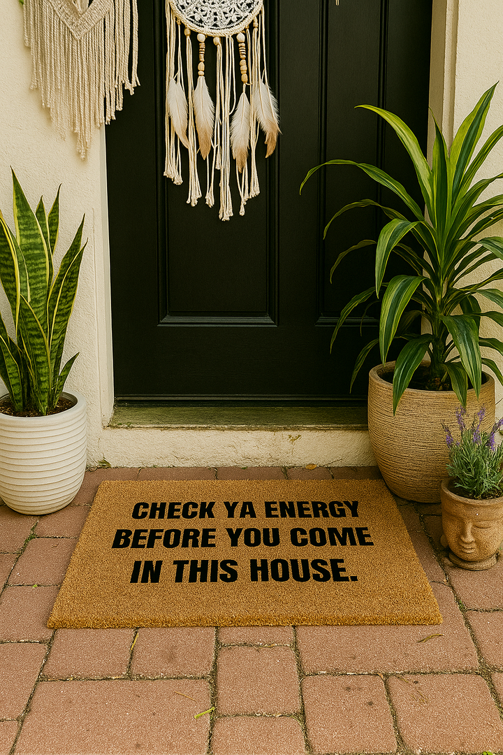 Check Ya Energy Doormat - Bold Font
