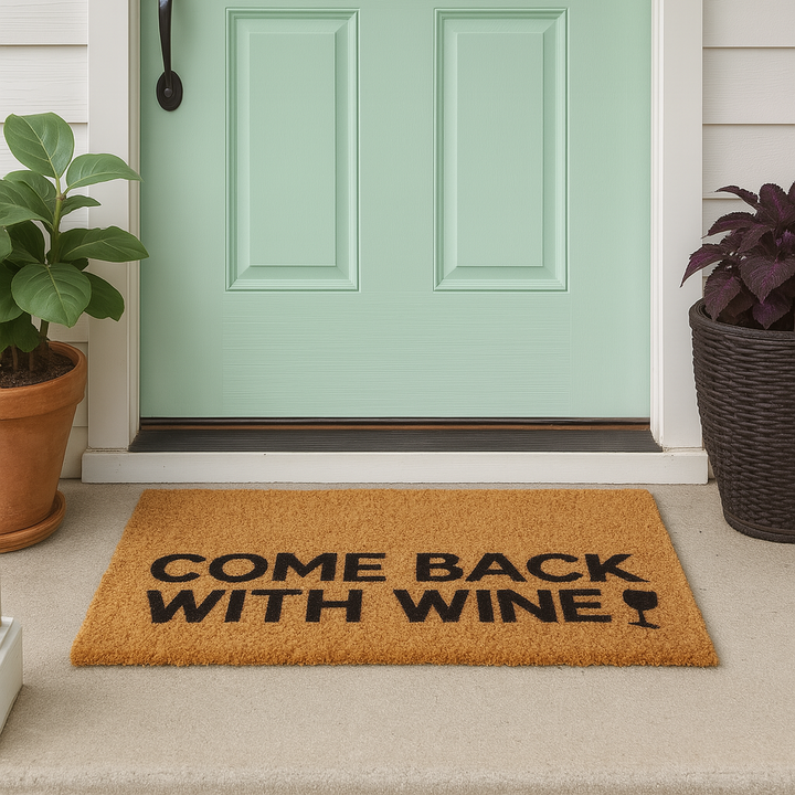 Come Back With Wine Doormat