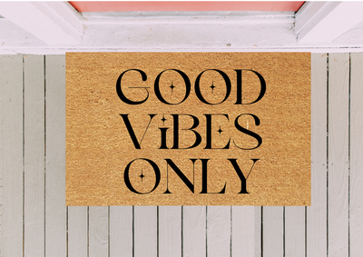 Good Vibes Doormat - Celestial Font