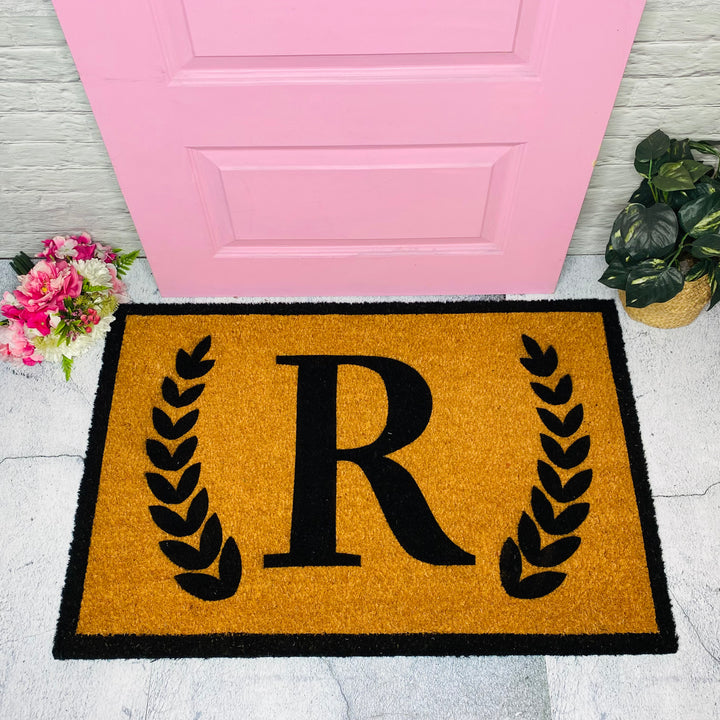 Initial Doormat - Black