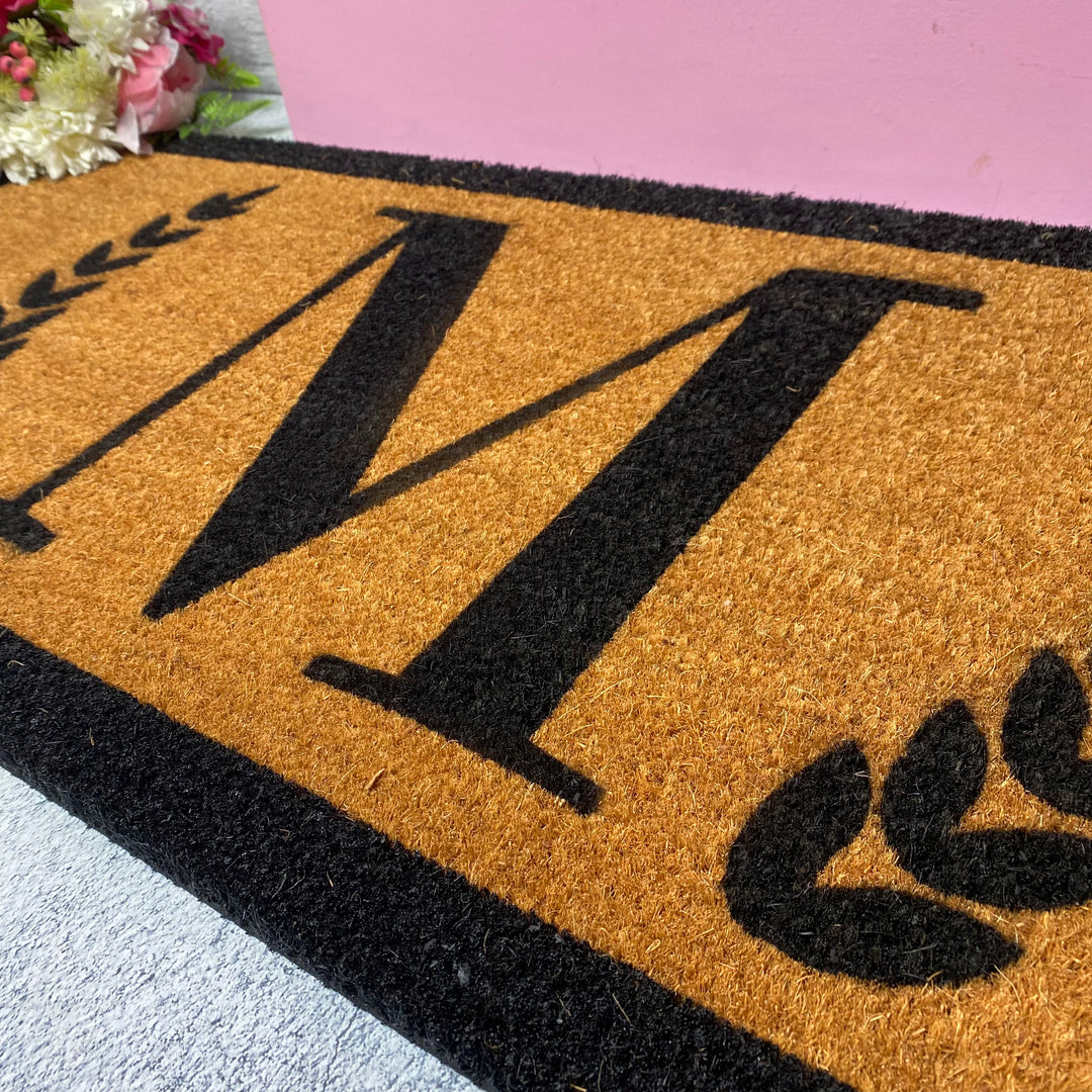Initial Doormat - Black