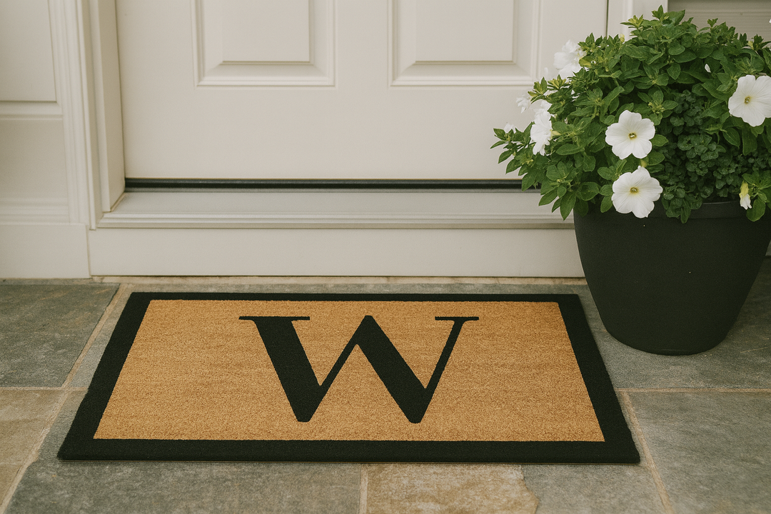 Initial | Monogram Custom Doormat - Black