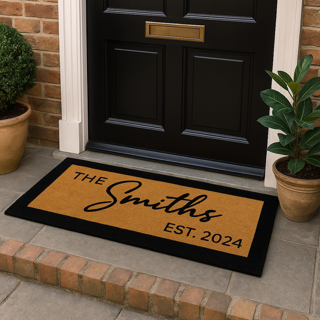 Big 'The Scripture' Doormat – Custom Wide Coir Mat for Double Doors