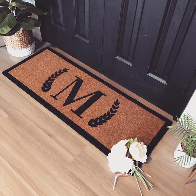 Initial Doormat - Black