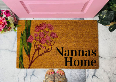 Australian Native Floral Doormat - Gumnut