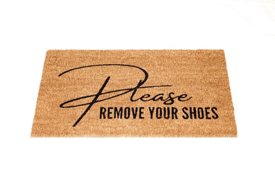Please Remove Your Shoes Doormat - Scriptive Style