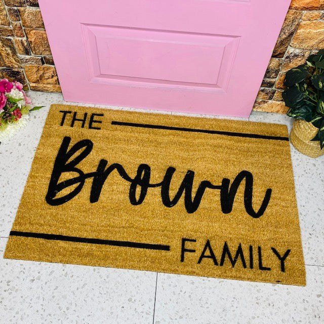 The Bold & Beautiful - Custom Doormat Black/White