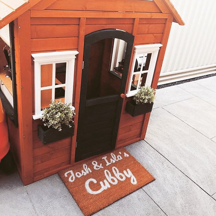 Cubby House Doormat - Bubbly Font