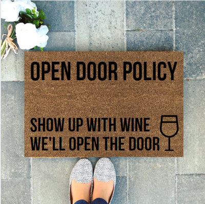 Open Door Policy Doormat